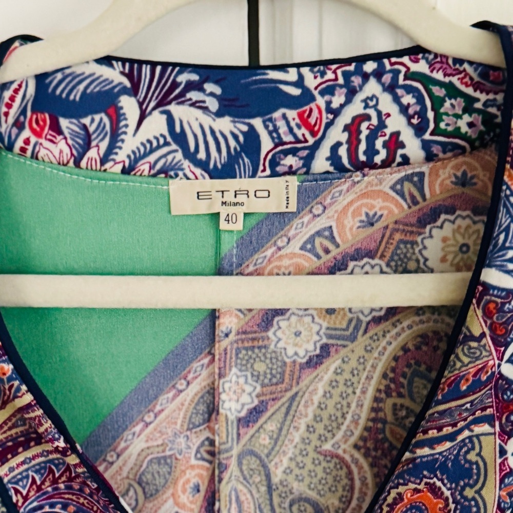 Etro Dress -Multicolor Resort wear. St. Tropez vibes. Made in Italy. Size 4. - Picture 5 of 10